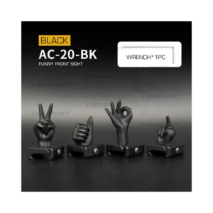 WST FUNNY Plastic Sight Set (2 Pairs) – Black
