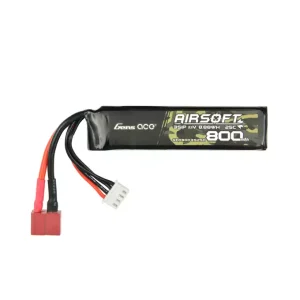 AIRSOFT BATTERY 25C 800MAH 3S1P 11.1V LIPO GENS ACE G-TECH T-PLUG