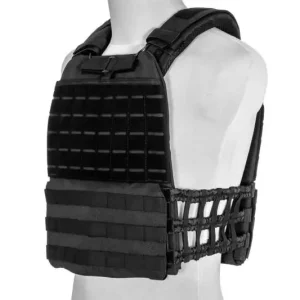 MOLLE/Laser-Cut Plate Carrier Tactical Vest - Black